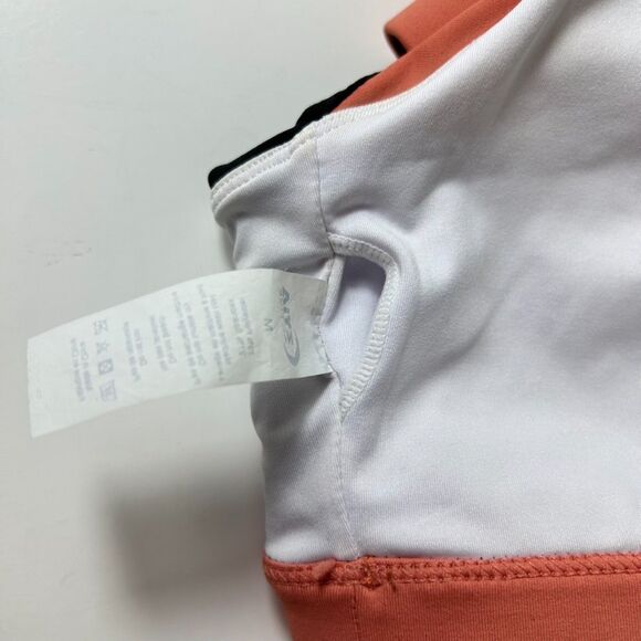 Zyia Active Light N Tight Orange Black Colorblock Strappy Sports Bra Size M - Picture 9 of 11